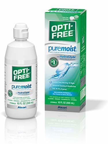 Lugar OPTI-FREE Puremoist Solución multiusos de desinfección con estuche para lentes