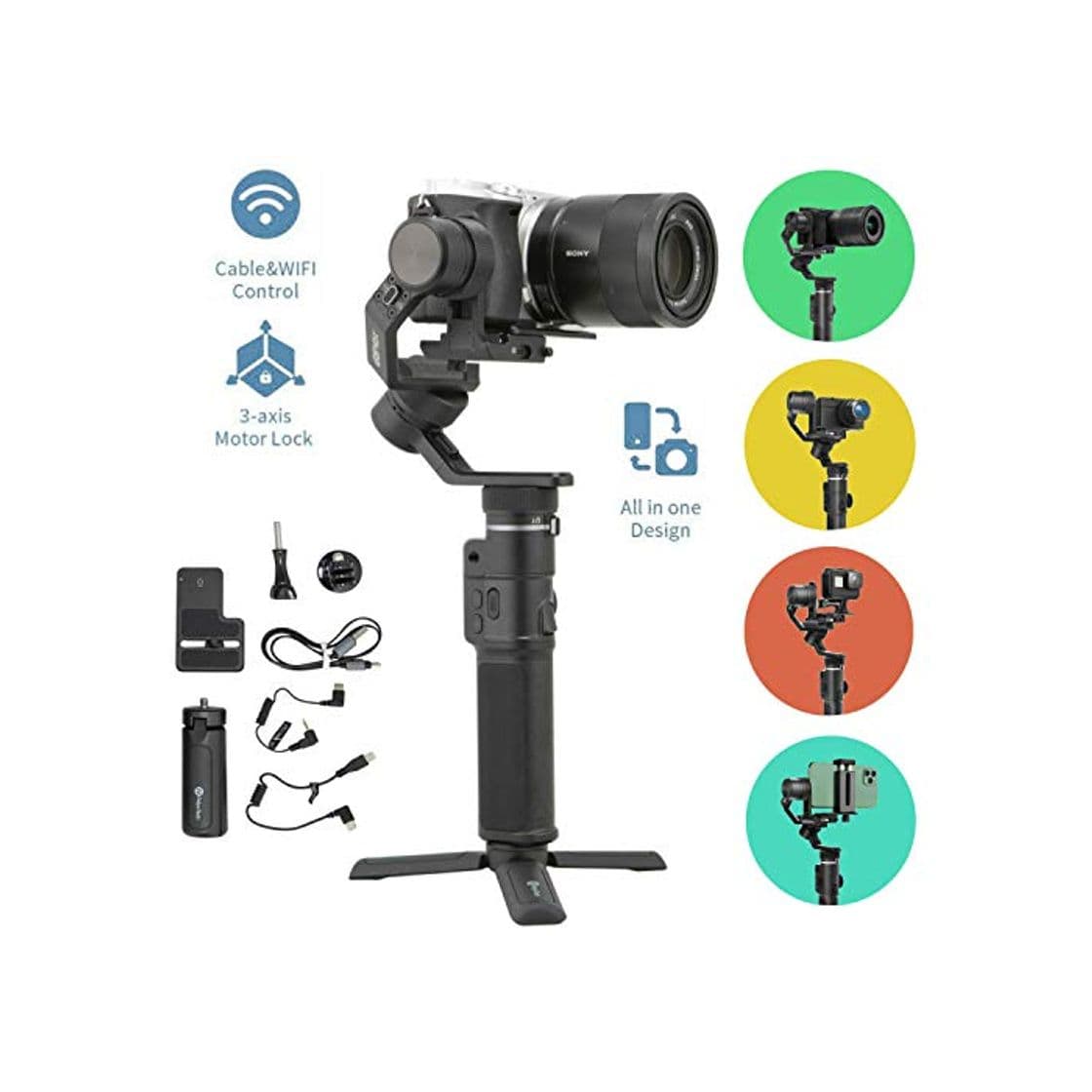 Producto FeiyuTech G6 MAX 3-Axis Handheld Gimbal Stabilizer for Light Mirrorless Camera Like