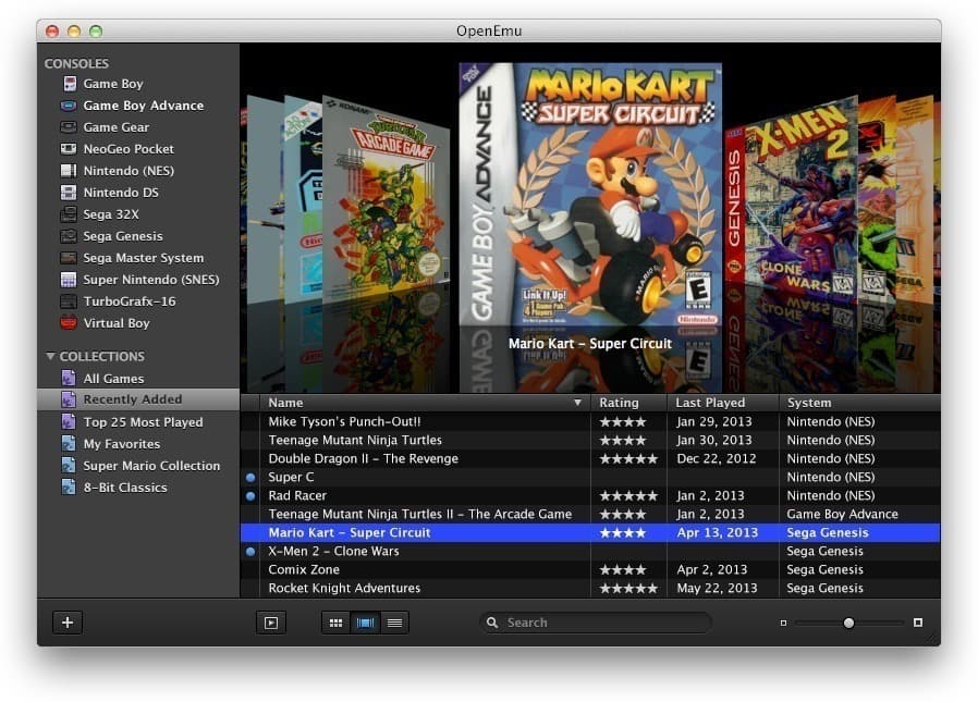 Videogames OpenEmu - emulador retro para Mac. Funciona no catalina