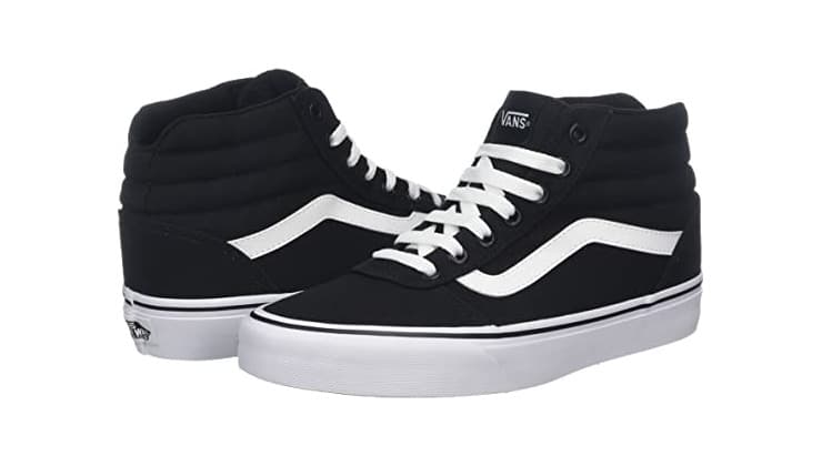 Fashion Vans Ward Hi Mujer, Zapatillas Altas, Negro