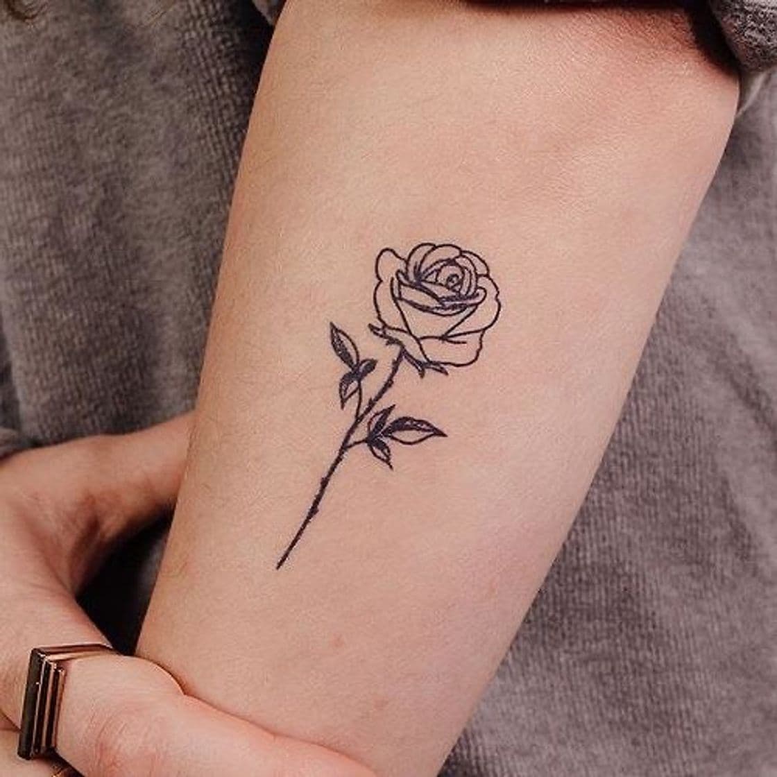 Moda Tatto de rosa braço 