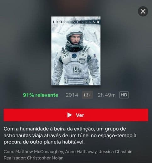 Película Interstellar 