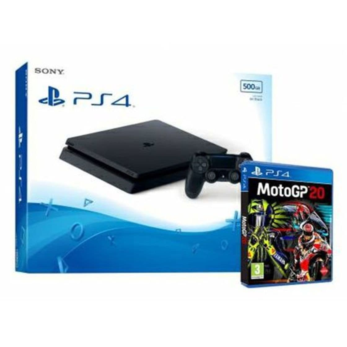 Fashion Pack Consola PS4 Slim 500GB + Jogo MotoGP 20 PS4