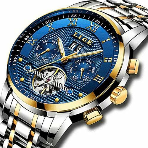 Product LIGE Relojes Hombre Moda Acero Inoxidable Impermeables Mecánico Automático Reloj Hombre Lujoso