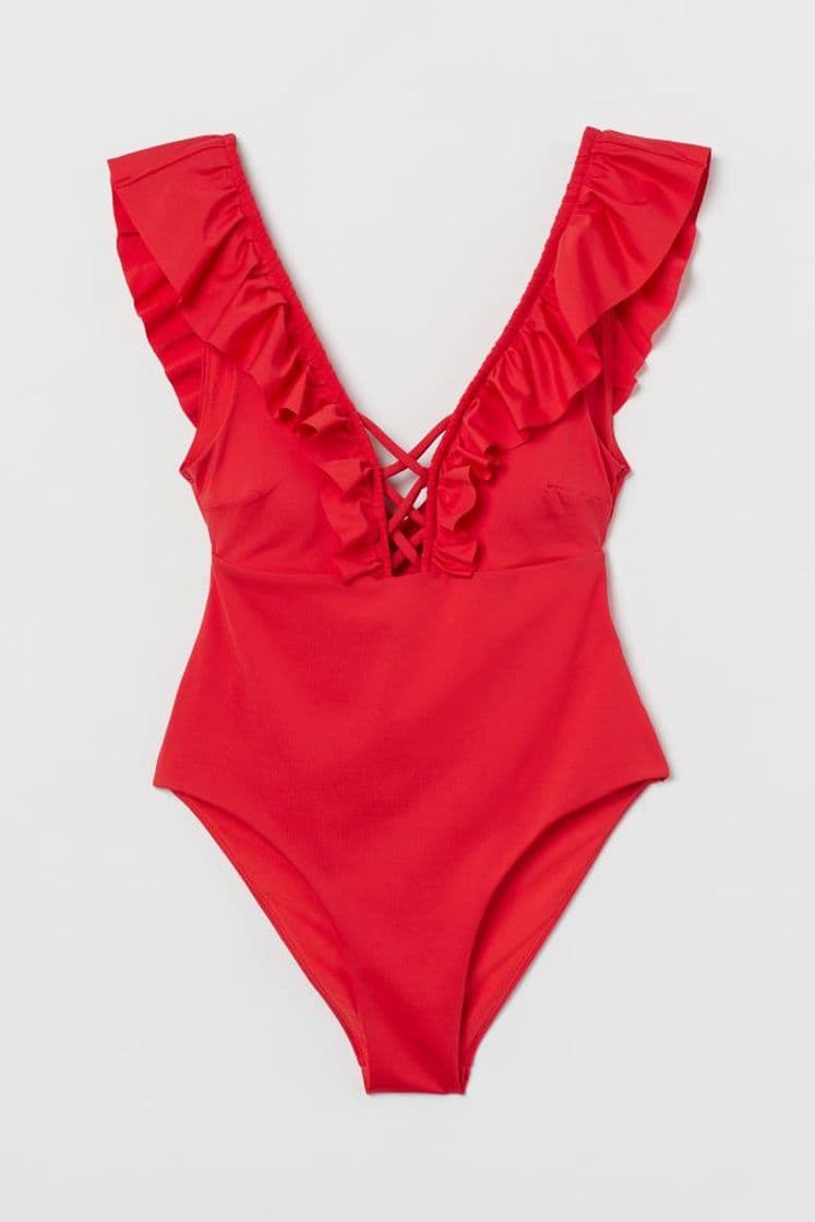 Product Fato de banho almofadado vermelho H&M