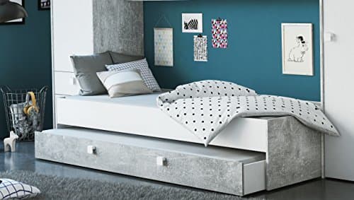 Producto Miroytengo Cama con cajonera Juvenil Estilo Industrial Efecto hormigon 90x200 cm Somier