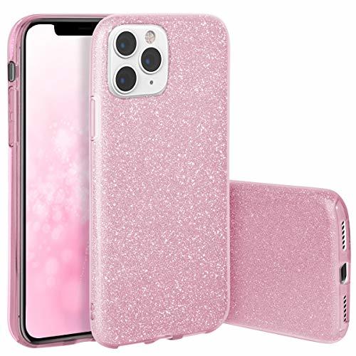 Lugar QULT Carcasa para Móvil Compatible con iPhone 11 Pro Funda Silicona Rosa