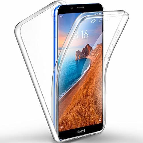 Lugar AROYI Funda Xiaomi Redmi 7A, Ultra Slim Doble Cara Carcasa Protector Transparente