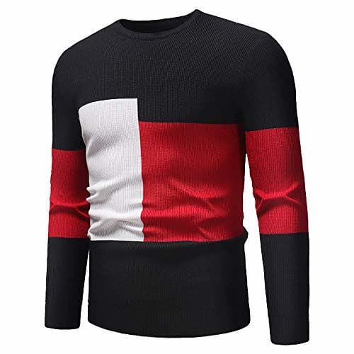 Producto Luiyy Suéter de Hombre Invierno Manga Larga Suéter Casual Jersey de Punto