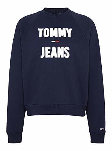 Producto Tommy Jeans Sudadera Logo Raglan Marino Mujer S Azul