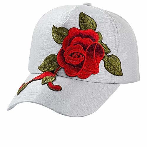 Product JUNGEN Gorras de Beisbol Bordada del Flor Rosa Gorra de Visera Gorra