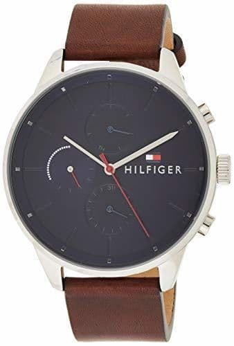 Fashion Tommy Hilfiger Reloj Multiesfera para Hombre de Cuarzo con Correa en Cuero