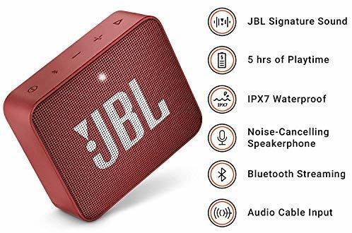 Electrónica JBL GO 2 - Altavoz inalámbrico portátil con Bluetooth, resistente al agua