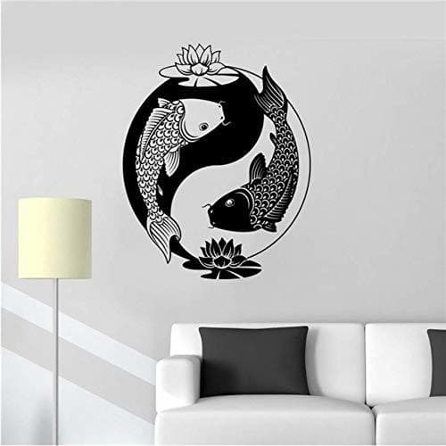 Lugar Yssyss New Home Vinyl Decals Yin Yang Thai Lotus Chinese Philosophy Zen