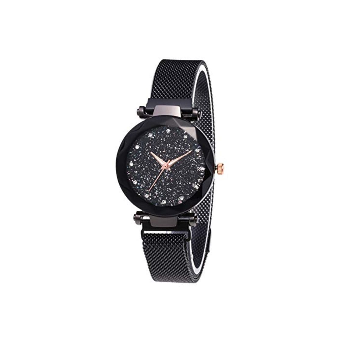 Producto BEAYPINE Correa de Metal Cristal Azul Luz de Las Estrellas Cara del dial Mujer Moda Relojes de Pulsera de Lujo Reloj de Cuarzo Mujeres Impermeable Reloj de Dama