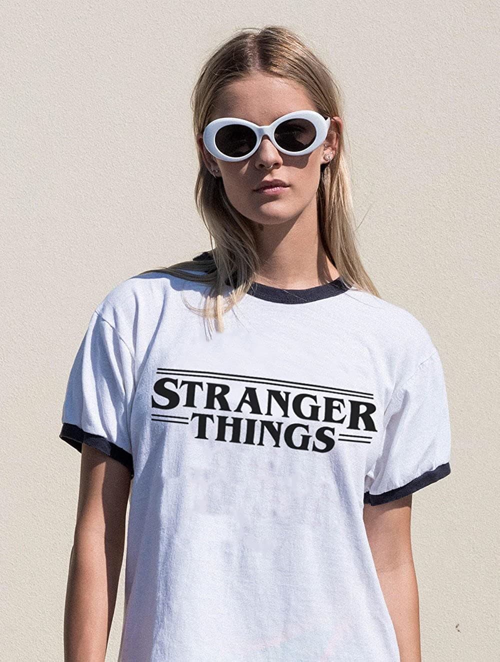 Producto Shirt Ringer tee Stranger Things Camiseta Mejores Amigas Best Friend Impresión T-Shirt