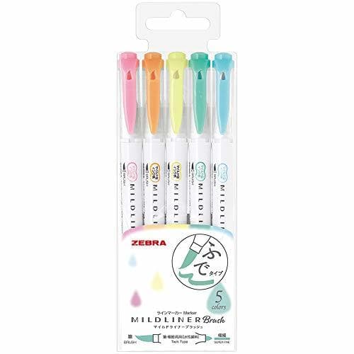 Product Zebra WFT8-5C - Juego de rotuladores fluorescentes de colores