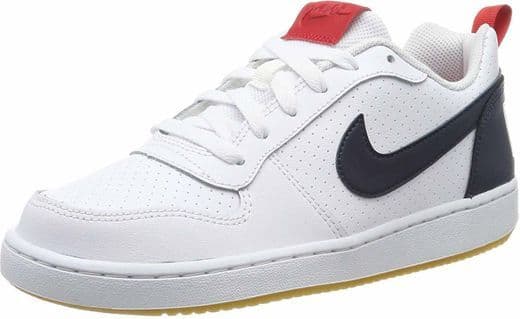 Moda Nike Court Borough Low 2, Zapatillas de Baloncesto para Niños, Blanco