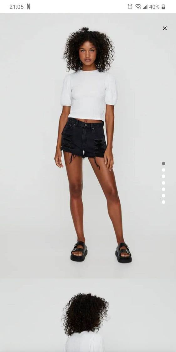 Fashion Shorts mom rotos amplios - PULL&BEAR