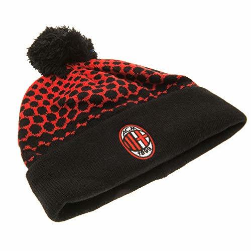 Place AC Milan FC Rojo Negro Bobble el Sombrero Gorro de Punto Oficial