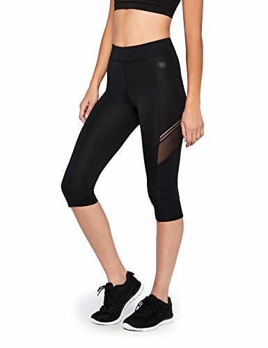 Product Activewear Mallas de Deporte con Panel Transparente para Mujer , Negro