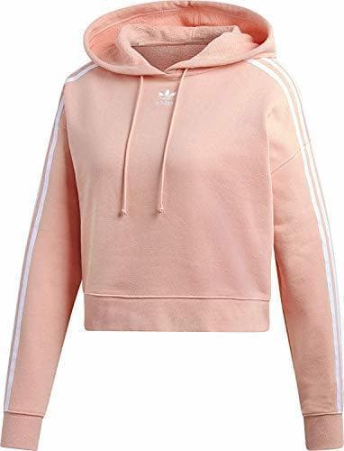 Fashion adidas Cropped W Sudadera con Capucha Dust Pink