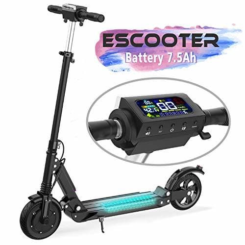 Place COLORWAY Scooter Patinete Eléctrico Plegable Ruedas de 8,5 Pulgadas con Pantalla LCD