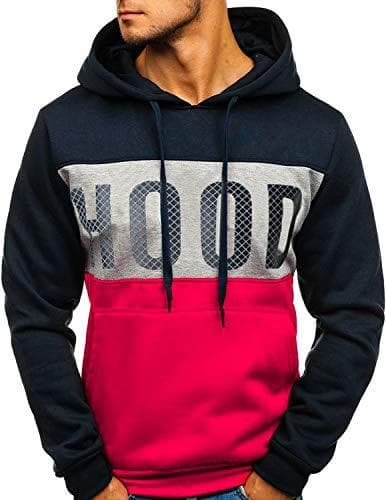 Moda GHYUGR Sudadera con Capucha Hombre Contraste con Bolsillo Otoño Invierno Estampado Deporte