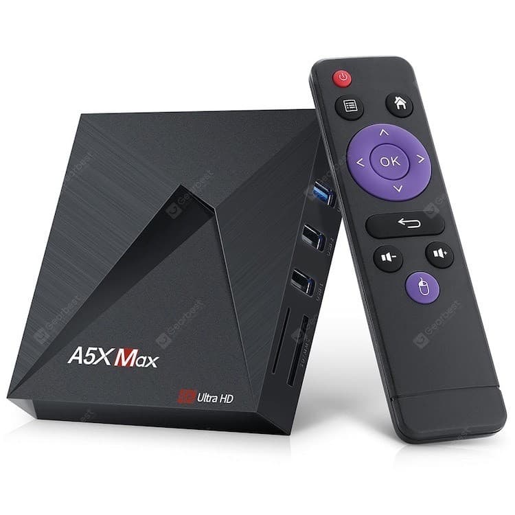 Fashion ‪A5X MAX Black EU Plug TV Box‬