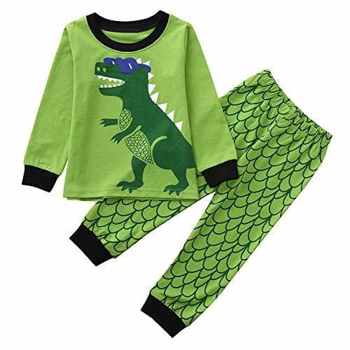 Lugar POLP Ropa niña Camiseta con Estampado de Dinosaurio de Manga Larga para