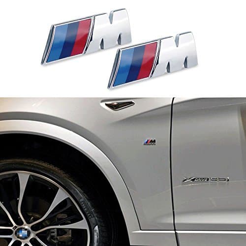 Product Appson 2 pcs M rendimiento deporte aleación insignia emblema adhesivo para coche