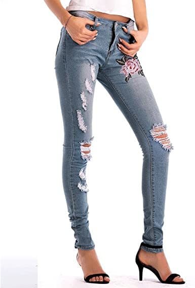 Product Mibuy Vaqueros Ceñidos De Tiro Alto Mujer Elástico 2020 Pantalones Slim Casual