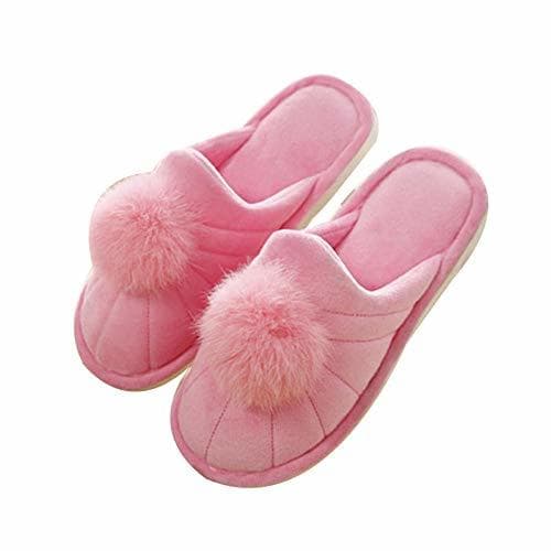 Place Maomaotx Zapatillas para Mujer Algodón Slippers