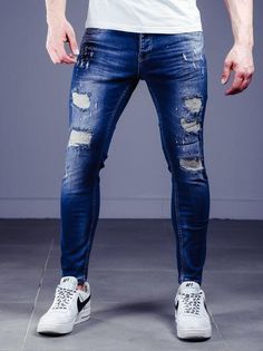 Product Hombres Jeans Pantalones lápiz Pantalones Largos con Cremallera Vestido de Calle Moda