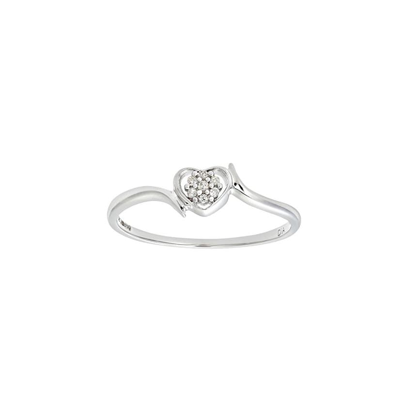 Producto Naava Anillo para Mujer de Oro Blanco 9K con Diamante Talla 11