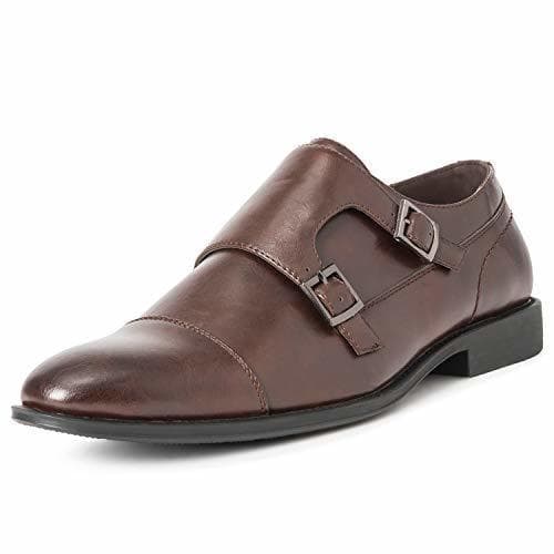 Place Hombres Queensberry George Cuero Formal Trabajo Oficina Smart Correa de Monje Zapatos