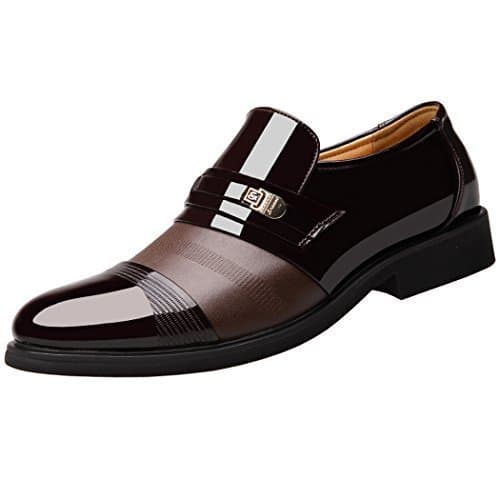 Place Mocasines de Cuero para Hombre Elegante Oxfords Zapatos para Vestido Formal Negocio