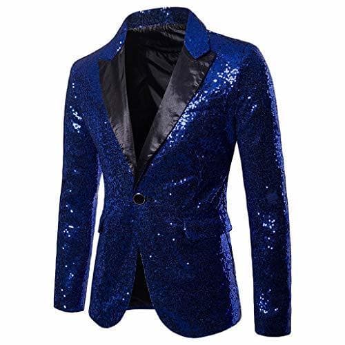 Product Tefamore Trajes Hombre Chaquetas Americanas Charm Casual Un Botón Fit Suit Traje