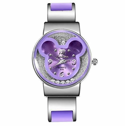 Producto Brazalete Lilas Reloj Ocaciones para Mujeres/Chicas Moderna de Cuarzo Acero Inoxidable Relojes