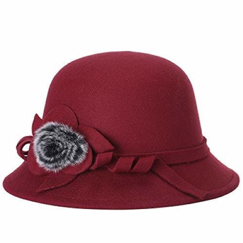 Home YYWDJSMZ Sombreros de Fieltro Bowler Derby para Mujer Bola de Pelo Fedoras