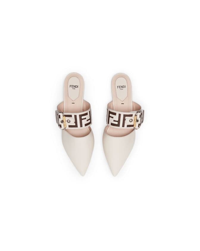 Product Fendi Leather Mules with FF Strap