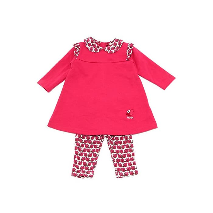 Product Fendi 4160V Completo Felpato Bimba Fucsia Set Dress Girl Kid [6 Months]