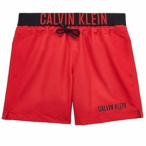 Producto Calvin Klein Medium Waistband Drawstring Bañador, Rojo