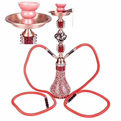 Product NOVESTE Shisha 55 cm 2 Manguera Hookah Cachimba Narguile agua tubo vidrio