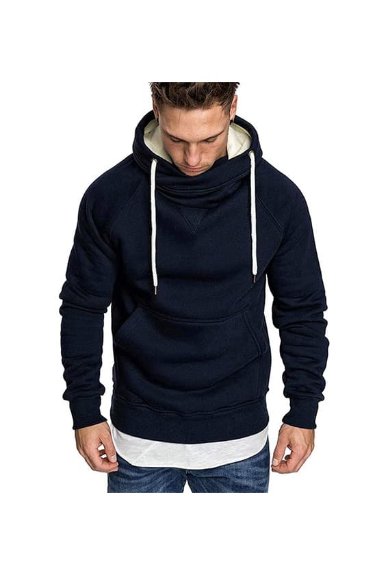 Producto Hombres Sudadera con Capucha Casual Tops Sudaderas con Cremallera Deporte Blusa Manga