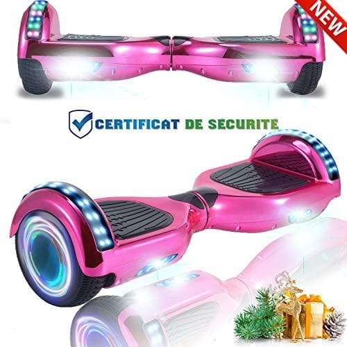 Producto Magic Vida 6.5´´ Patinete Eléctrico Bluetooth Scooter Monopatín LED Atractivo(Púrpula Cielo)