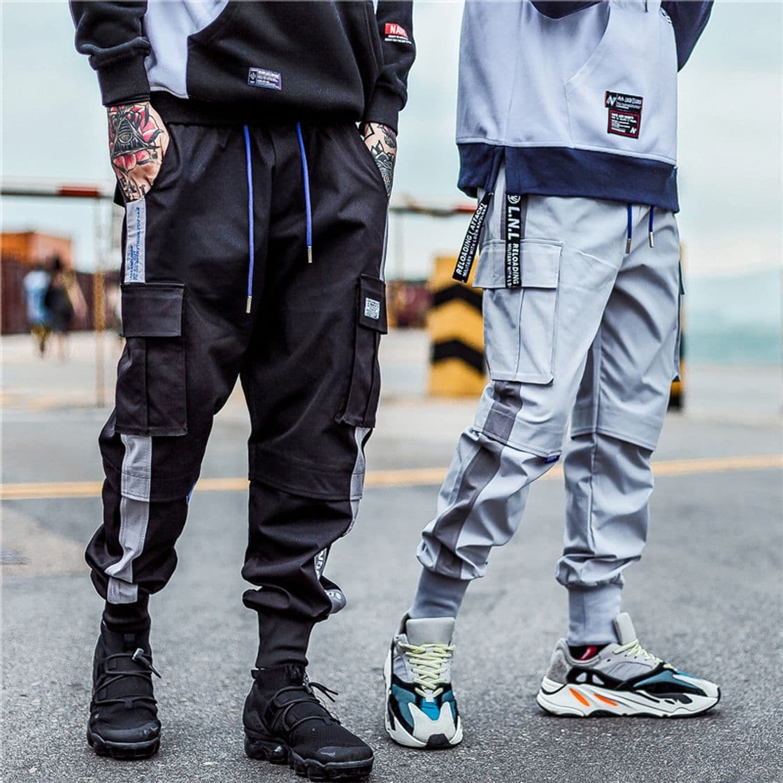 Fashion Pantalones De Hombre Hiphop Street Hip Hop Style Pantalones Casuales Jogger Cargo