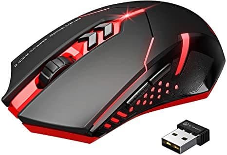 Electronic TOPELEK Ratón Gaming Inalámbrico Clic Silencioso 7 Botones USB portátil PC 2.4G