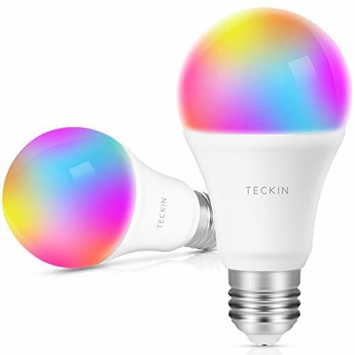 Product TECKIN Bombilla LED inteligente con Luz Cálida WiFi ajustable y lámpara multicolor