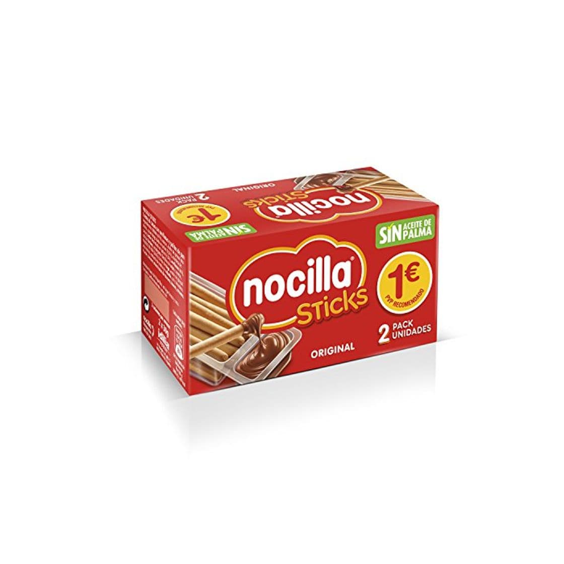 Producto Sticks de Nocilla Original - 2 raciones de 30g - Sin Aceite